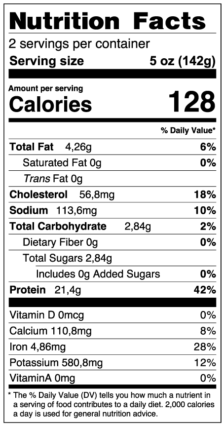 Nutrition facts about Mussel Meat Cooked