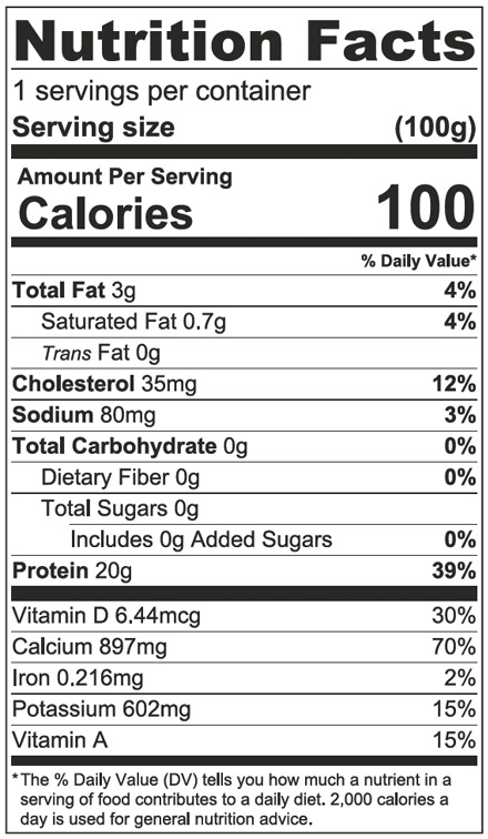 Nutrition facts about Horse Mackerel Medium