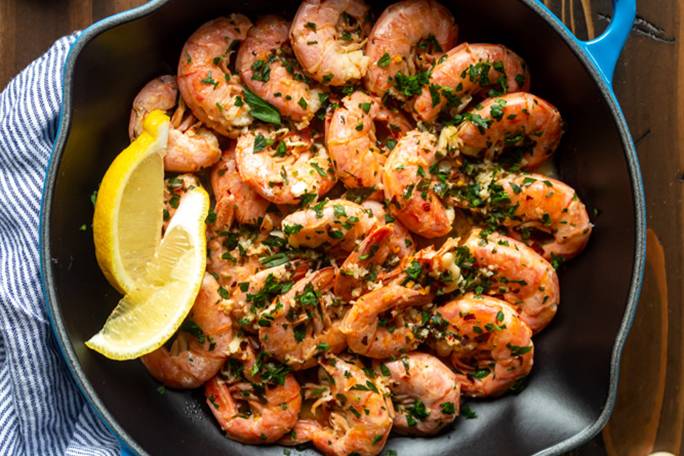 Appresentation suggestion of Garlic Butter and Shrimp