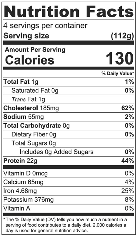 Nutrition facts about Squid Tentacles Cooked & Cut